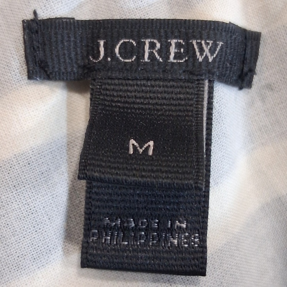 J. Crew‎ Navy Blue/White Stripe Ruffled One-Shoulder Top Size M - Picture 3 of 9